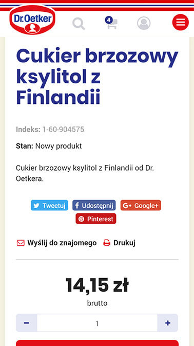 Dr.Oetker - PrestaShop 1.7 mobile