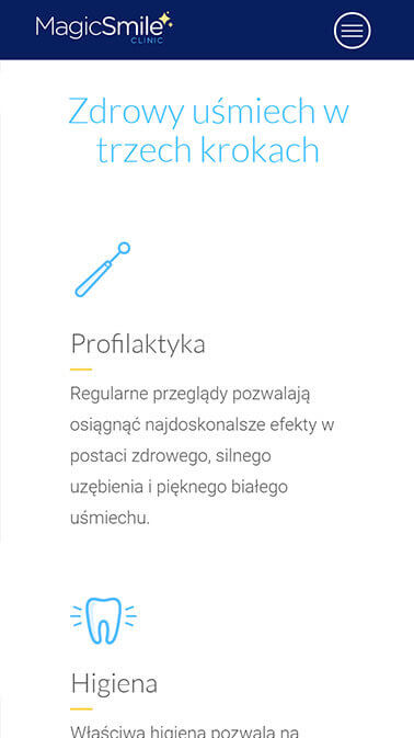 MagicSmile - Web mobile