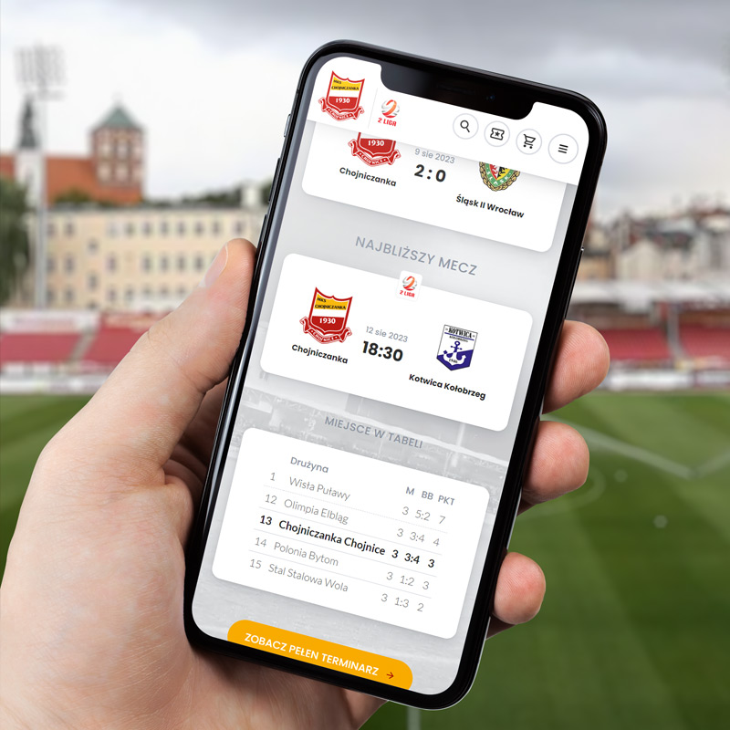 MKS Chojniczanka - website, online shop